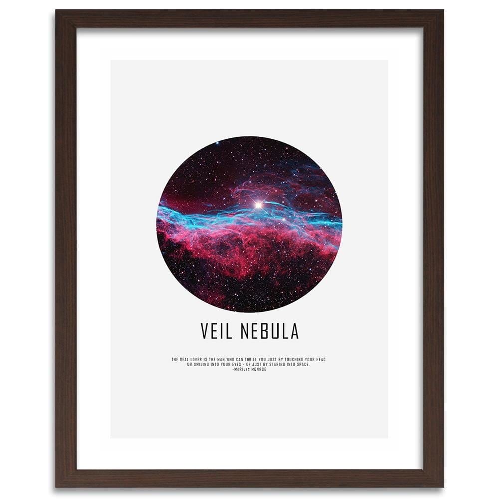 Glezna brūnā rāmī - Galactic Nebula Home Trends DECO