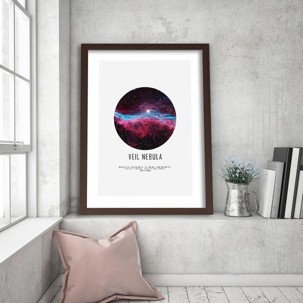 Glezna brūnā rāmī - Galactic Nebula Home Trends DECO