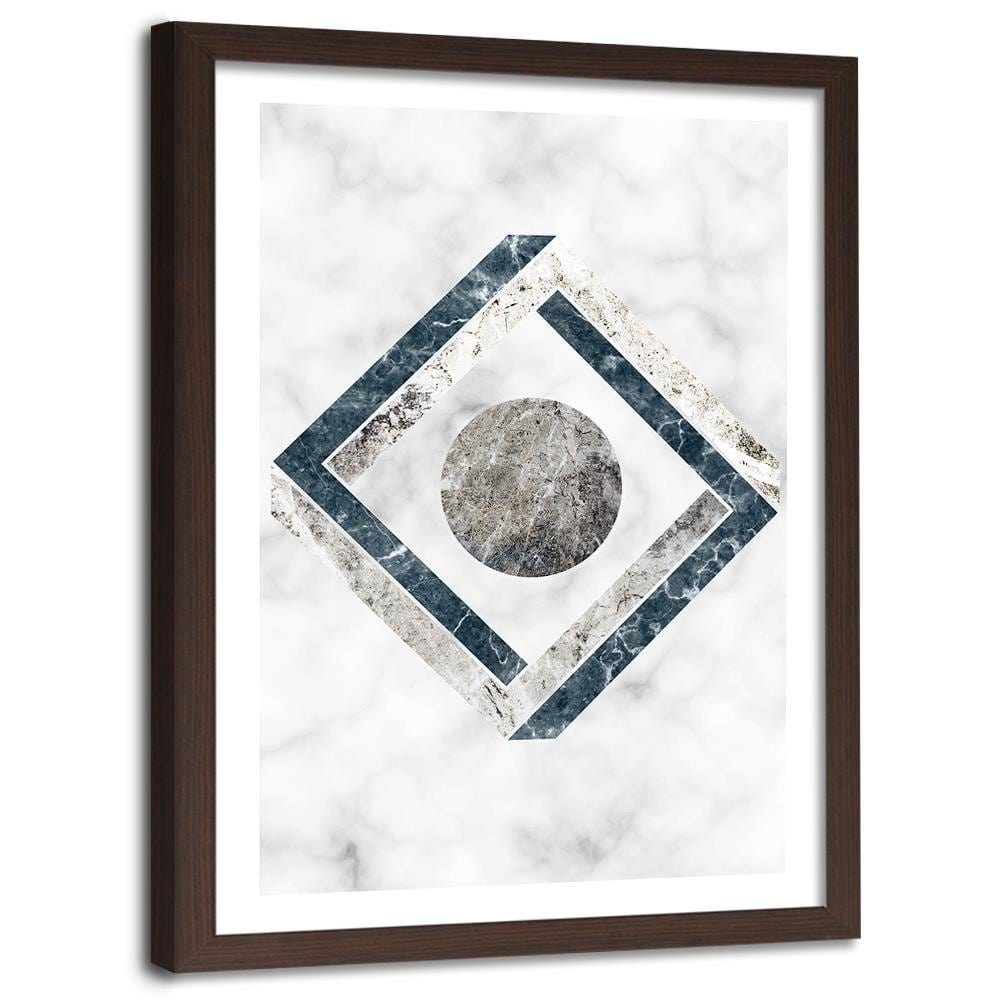 Glezna brūnā rāmī - Geometric Abstraction Home Trends DECO