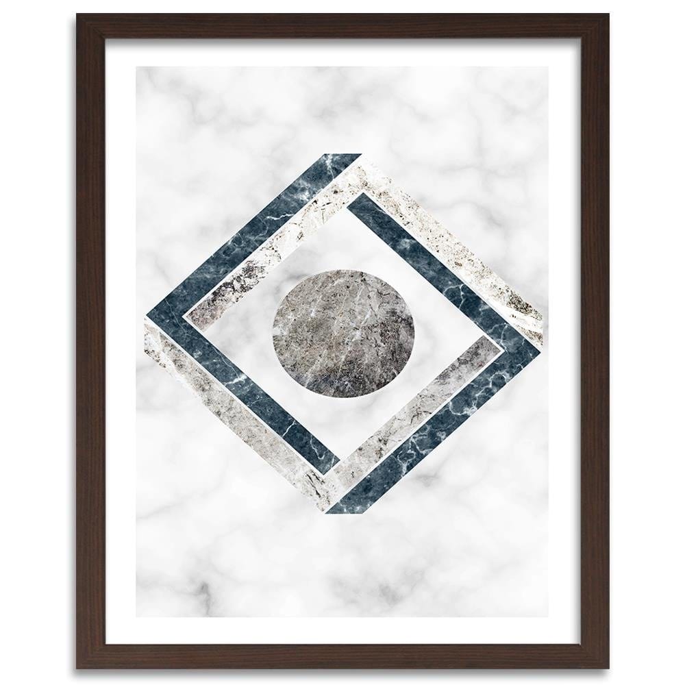 Glezna brūnā rāmī - Geometric Abstraction Home Trends DECO