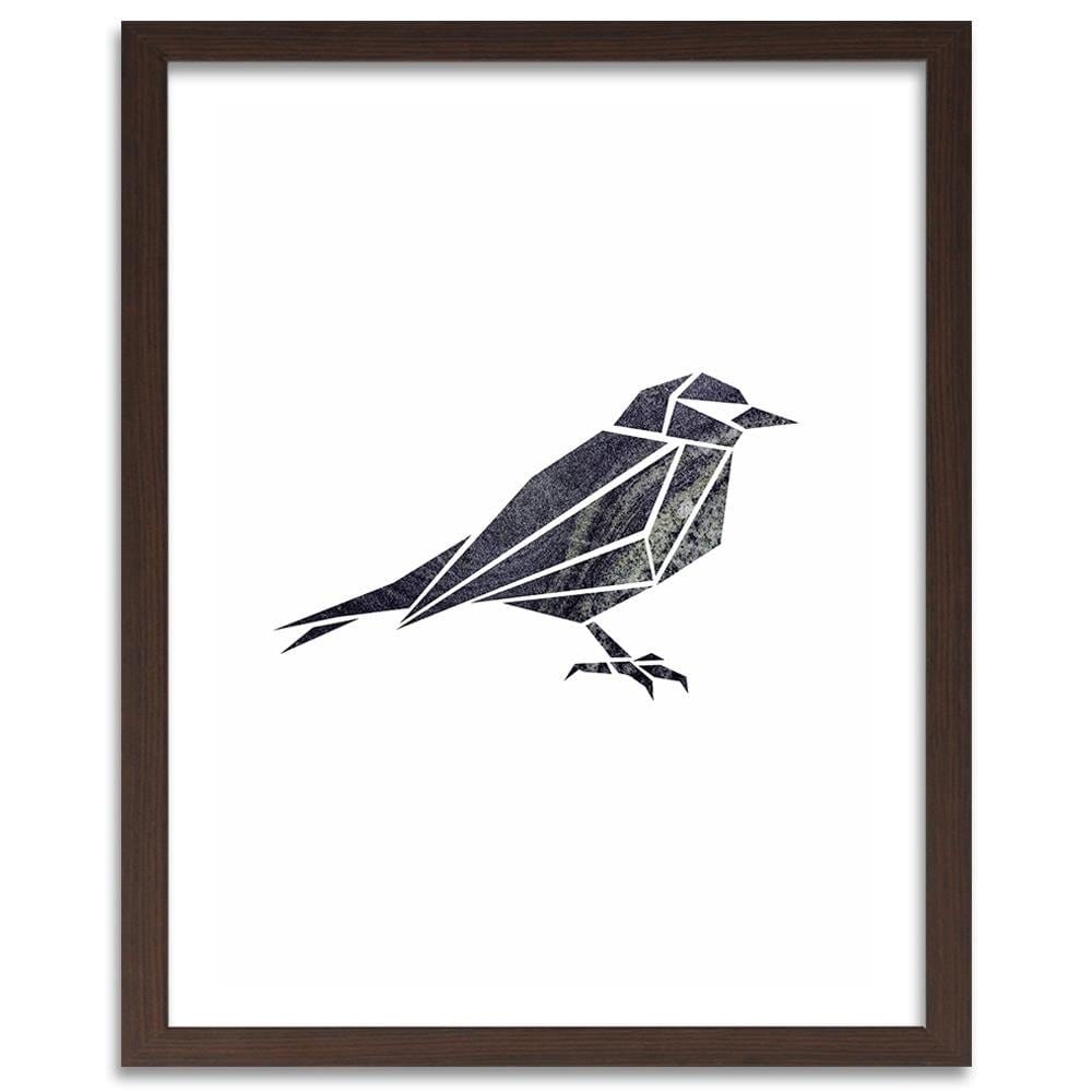 Glezna brūnā rāmī - Geometric Bird 2 Home Trends DECO