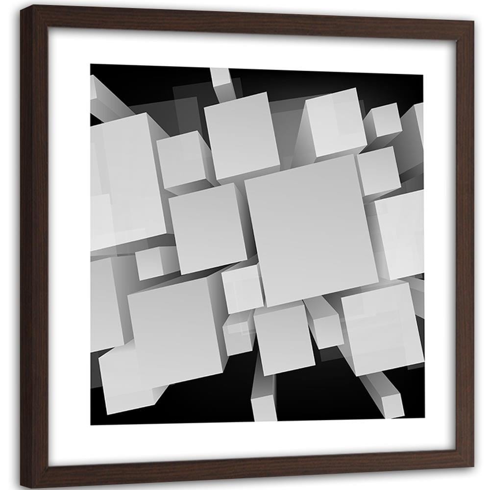 Glezna brūnā rāmī - Geometric Figures 1 Home Trends DECO