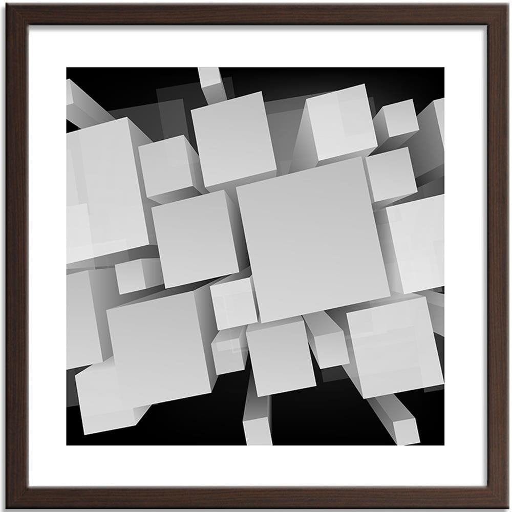 Glezna brūnā rāmī - Geometric Figures 1 Home Trends DECO