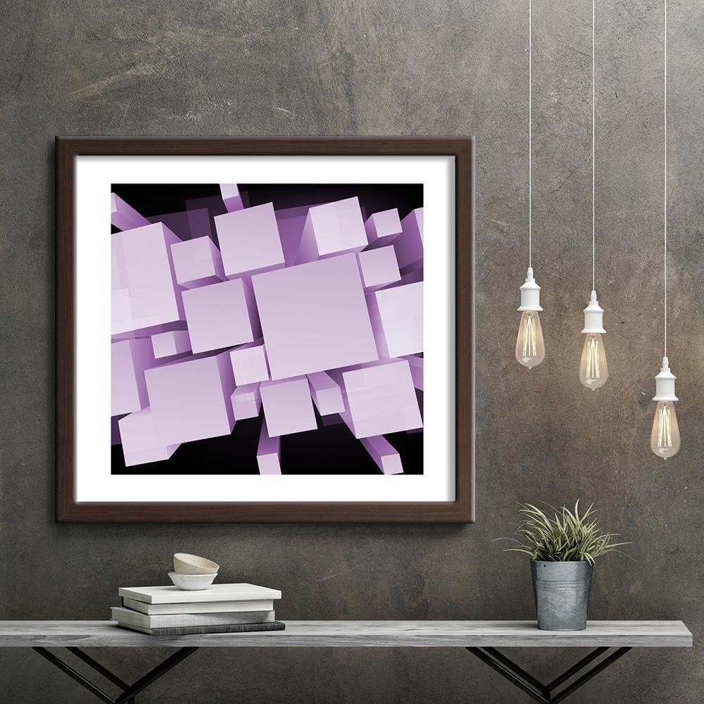 Glezna brūnā rāmī - Geometric Figures 2 Home Trends DECO