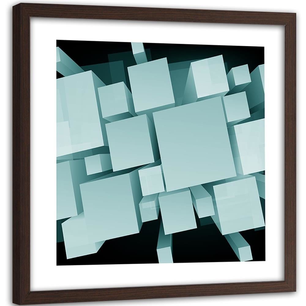 Glezna brūnā rāmī - Geometric Figures 3 Home Trends DECO