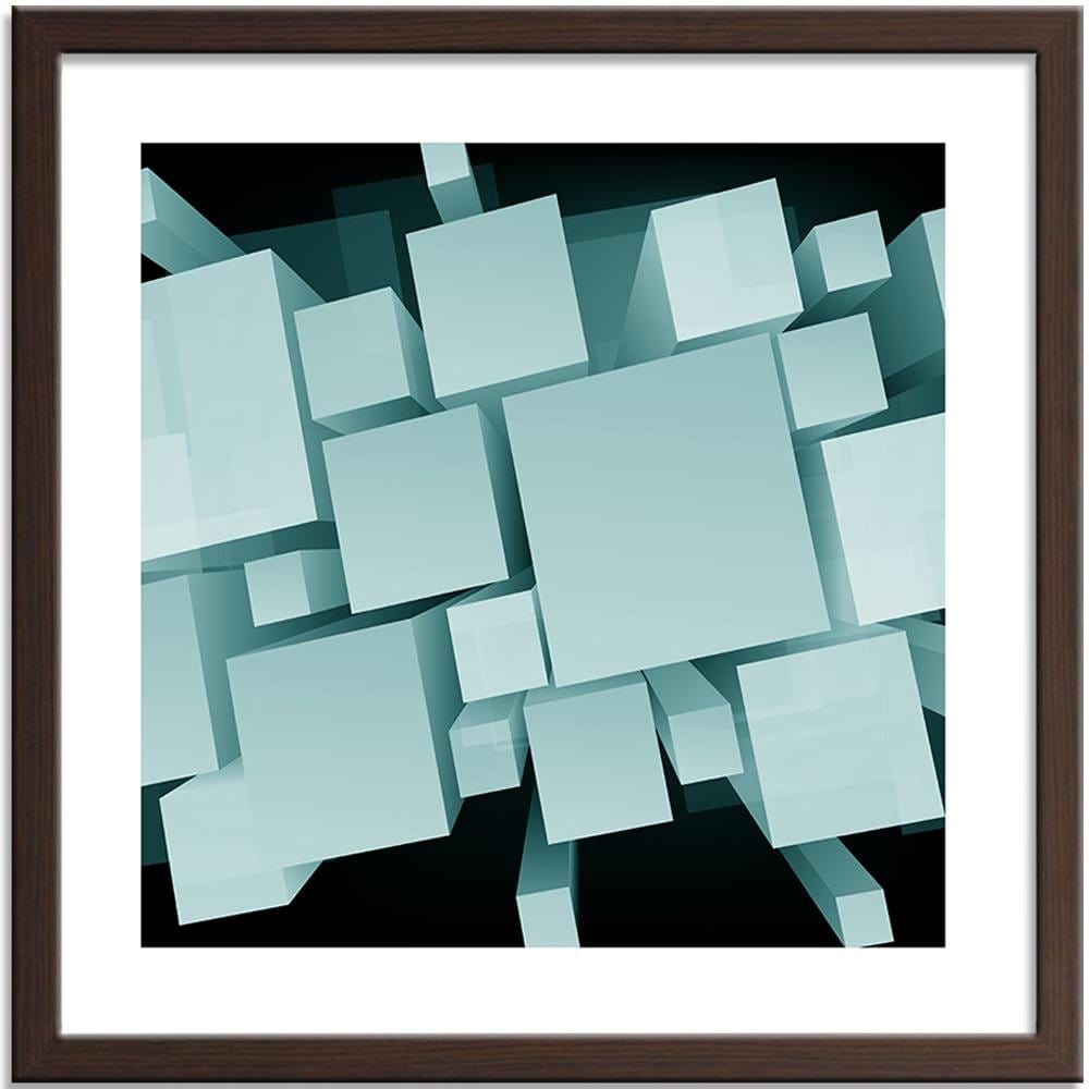 Glezna brūnā rāmī - Geometric Figures 3 Home Trends DECO