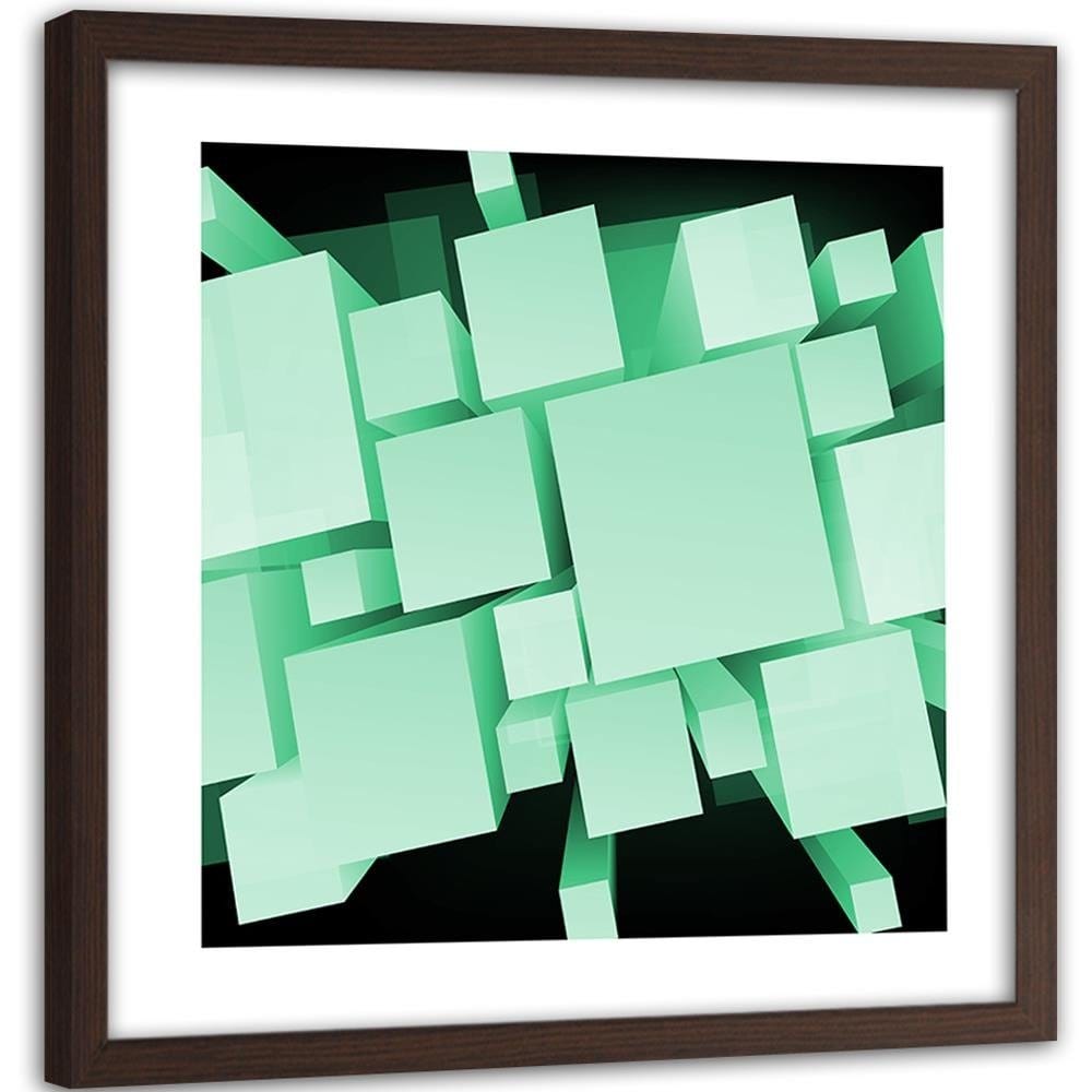 Glezna brūnā rāmī - Geometric Figures 4 Home Trends DECO