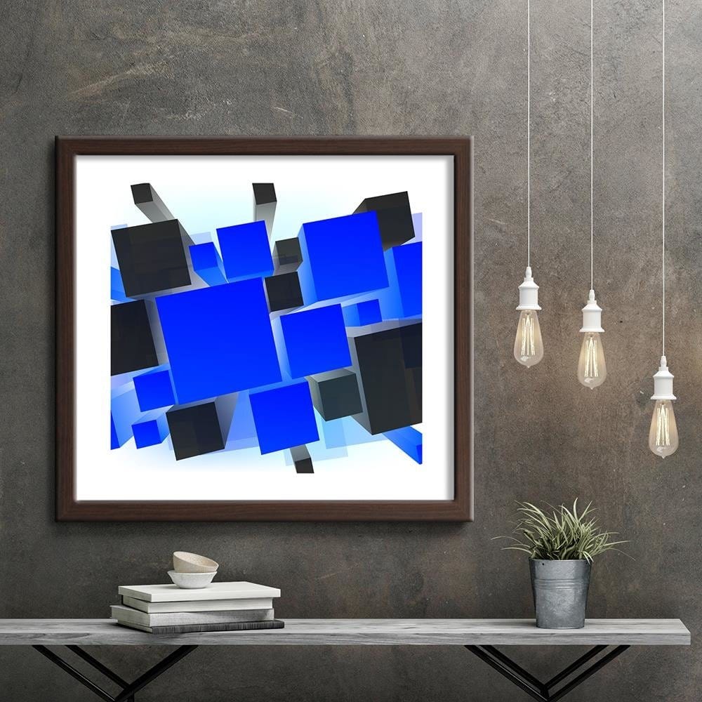 Glezna brūnā rāmī - Geometric Figures 5 Home Trends DECO