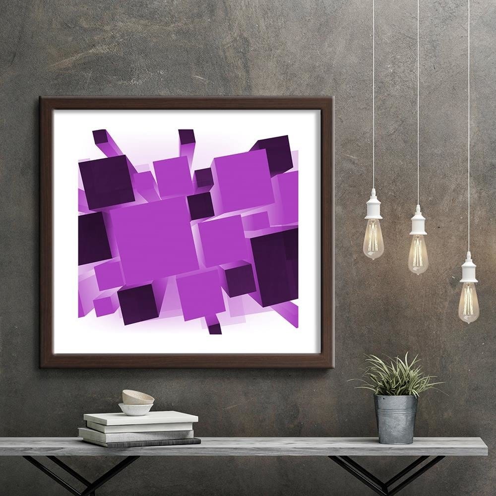 Glezna brūnā rāmī - Geometric Figures 6 Home Trends DECO