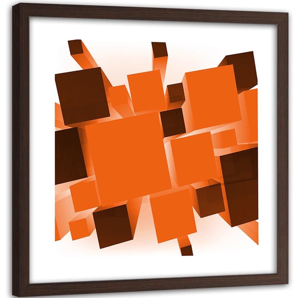 Glezna brūnā rāmī - Geometric Figures 7 Home Trends DECO