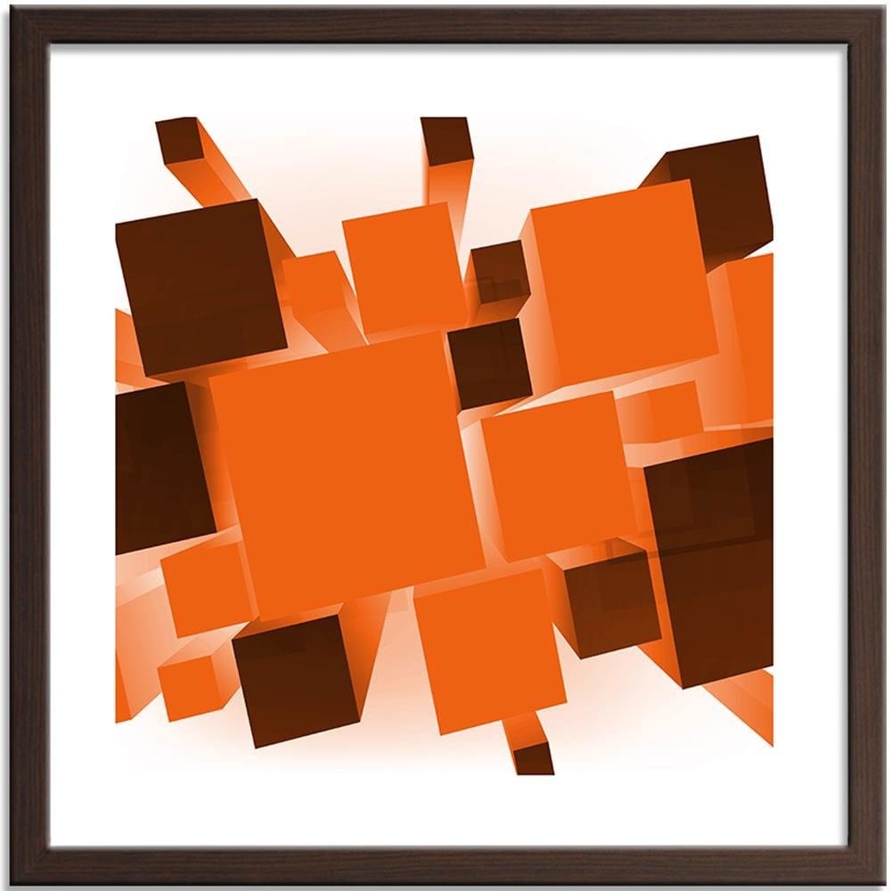 Glezna brūnā rāmī - Geometric Figures 7 Home Trends DECO