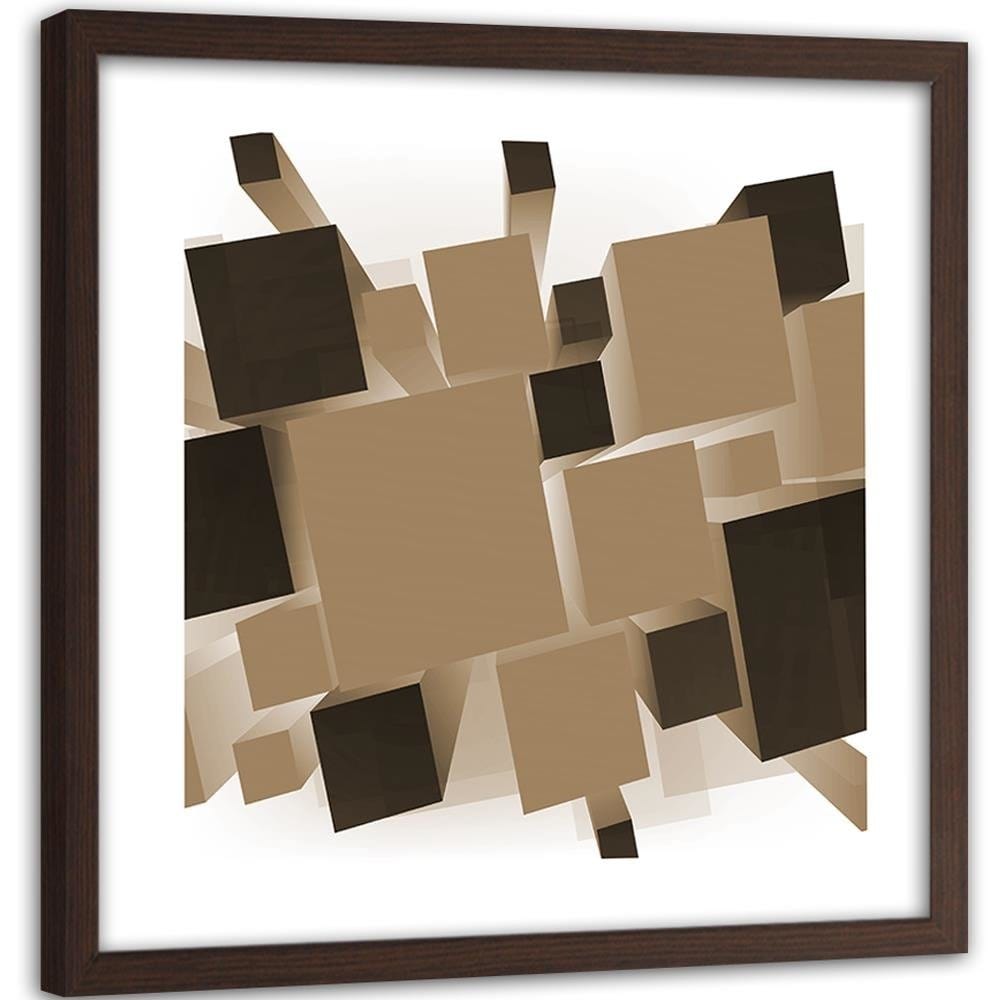Glezna brūnā rāmī - Geometric Figures 8 Home Trends DECO