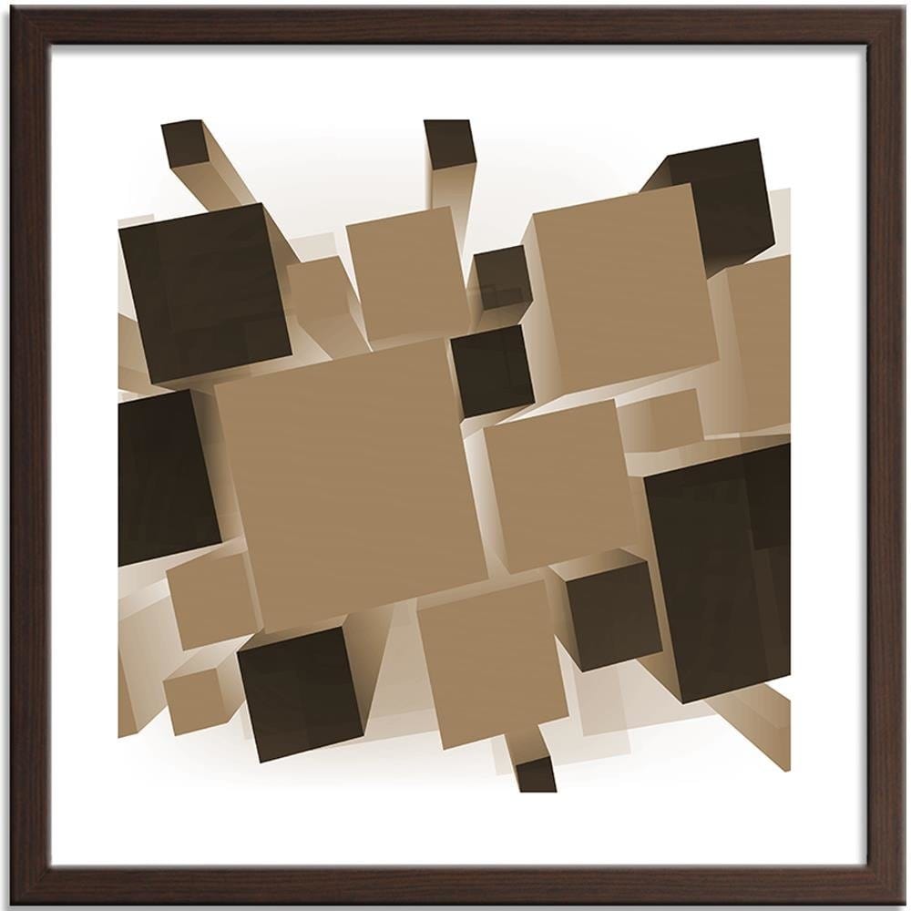 Glezna brūnā rāmī - Geometric Figures 8 Home Trends DECO