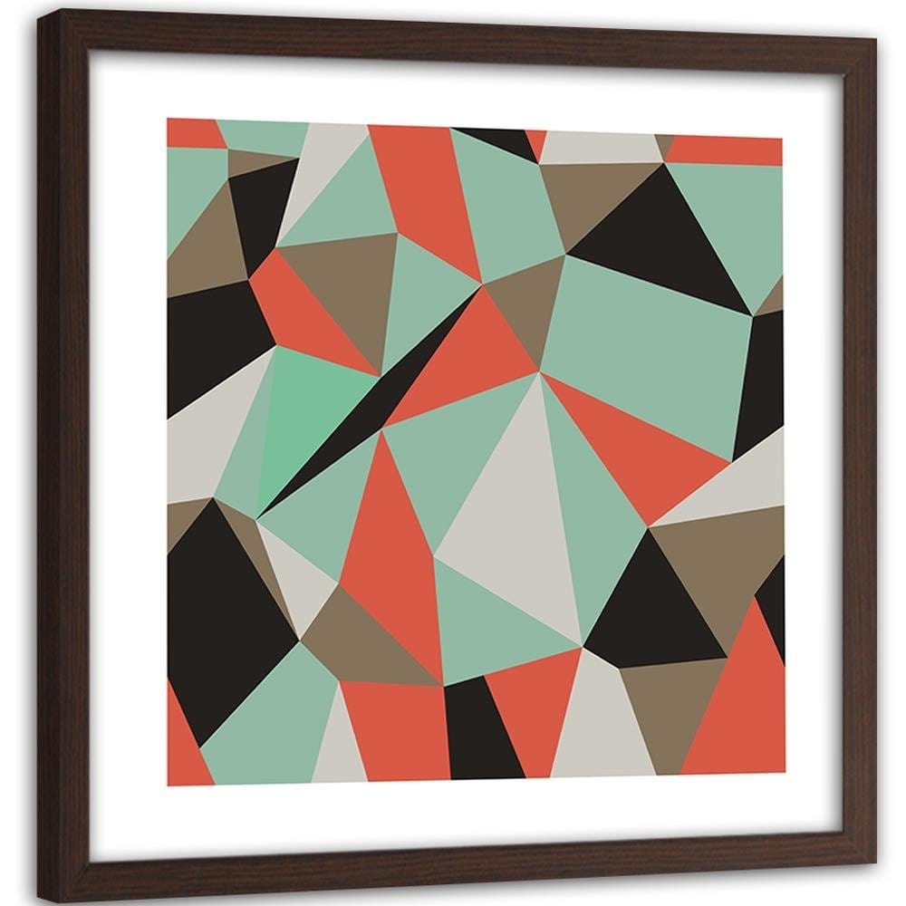 Glezna brūnā rāmī - Geometric Figures - Cubism 1 Home Trends DECO
