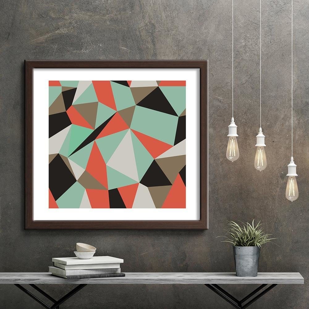 Glezna brūnā rāmī - Geometric Figures - Cubism 1 Home Trends DECO