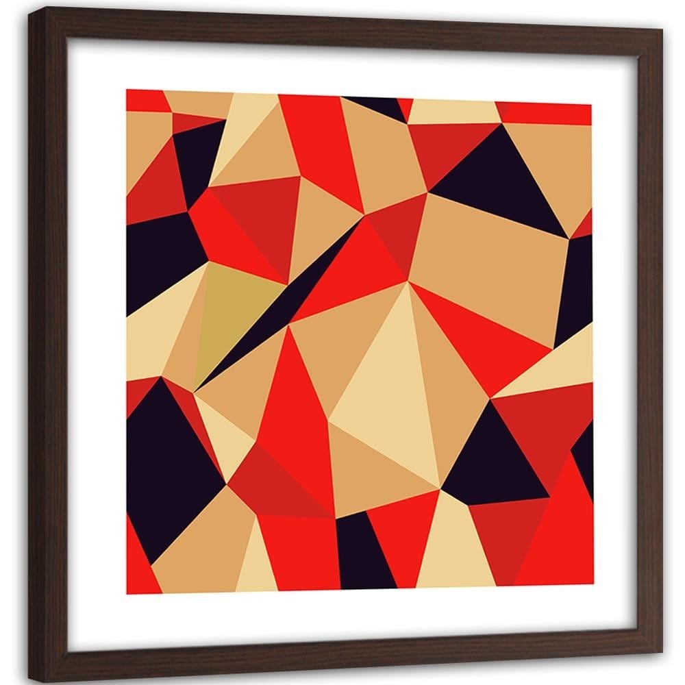 Glezna brūnā rāmī - Geometric Figures - Cubism 2 Home Trends DECO