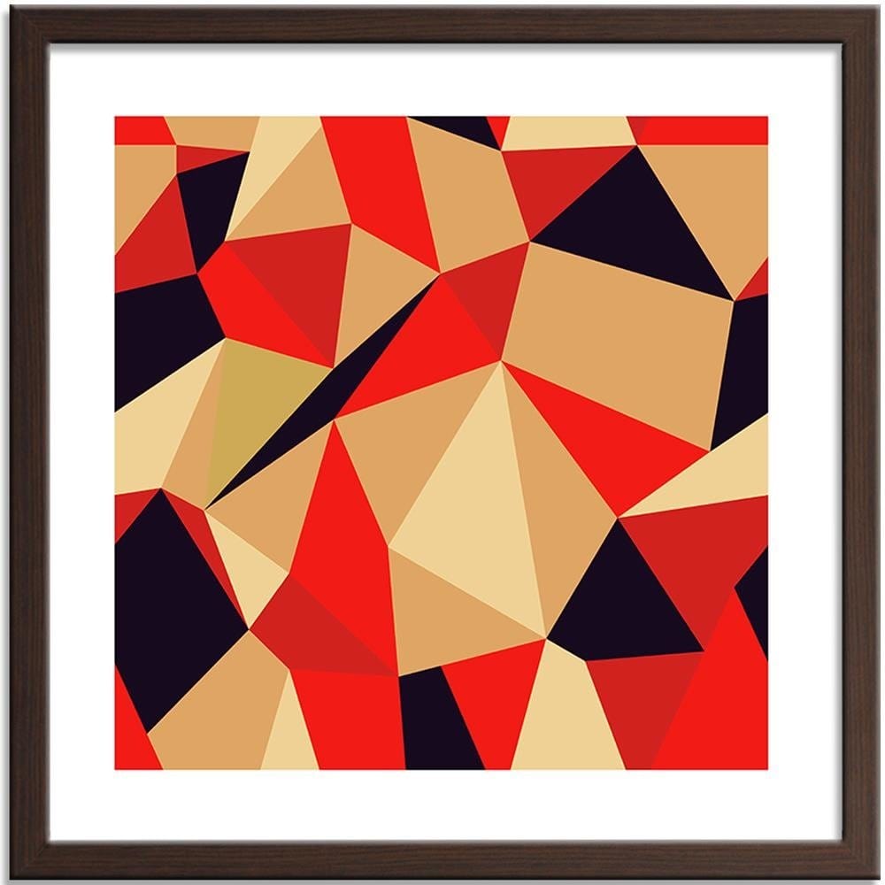 Glezna brūnā rāmī - Geometric Figures - Cubism 2 Home Trends DECO
