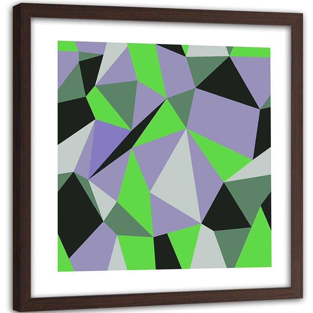 Glezna brūnā rāmī - Geometric Figures - Cubism 3 Home Trends DECO
