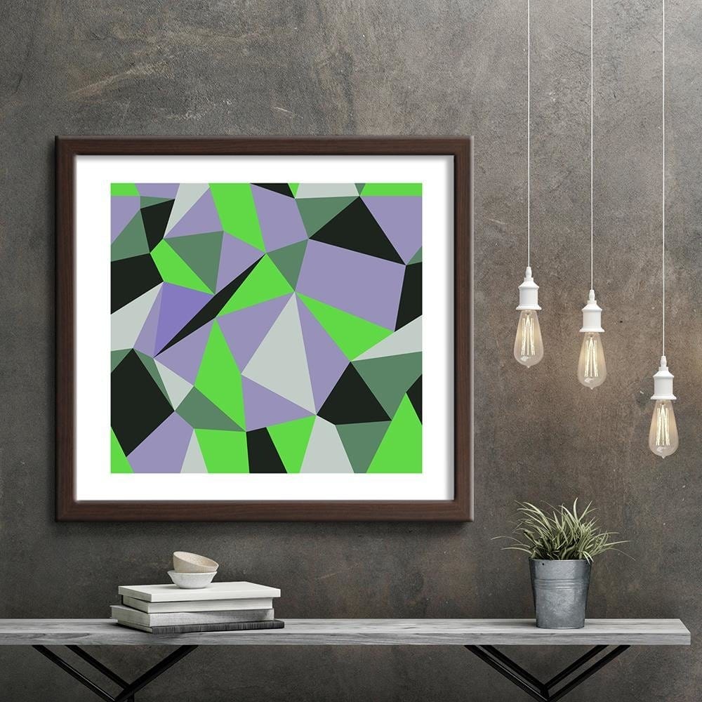 Glezna brūnā rāmī - Geometric Figures - Cubism 3 Home Trends DECO