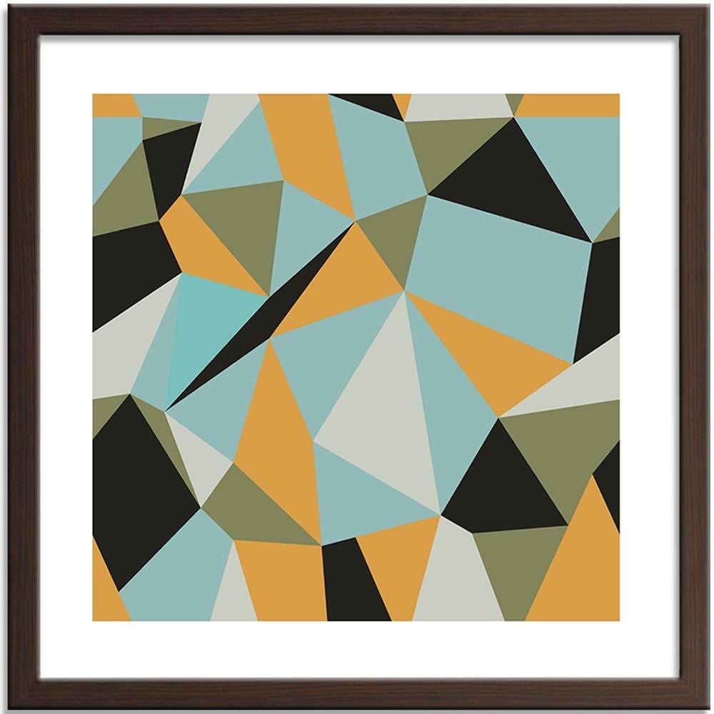 Glezna brūnā rāmī - Geometric Figures - Cubism 4 Home Trends DECO