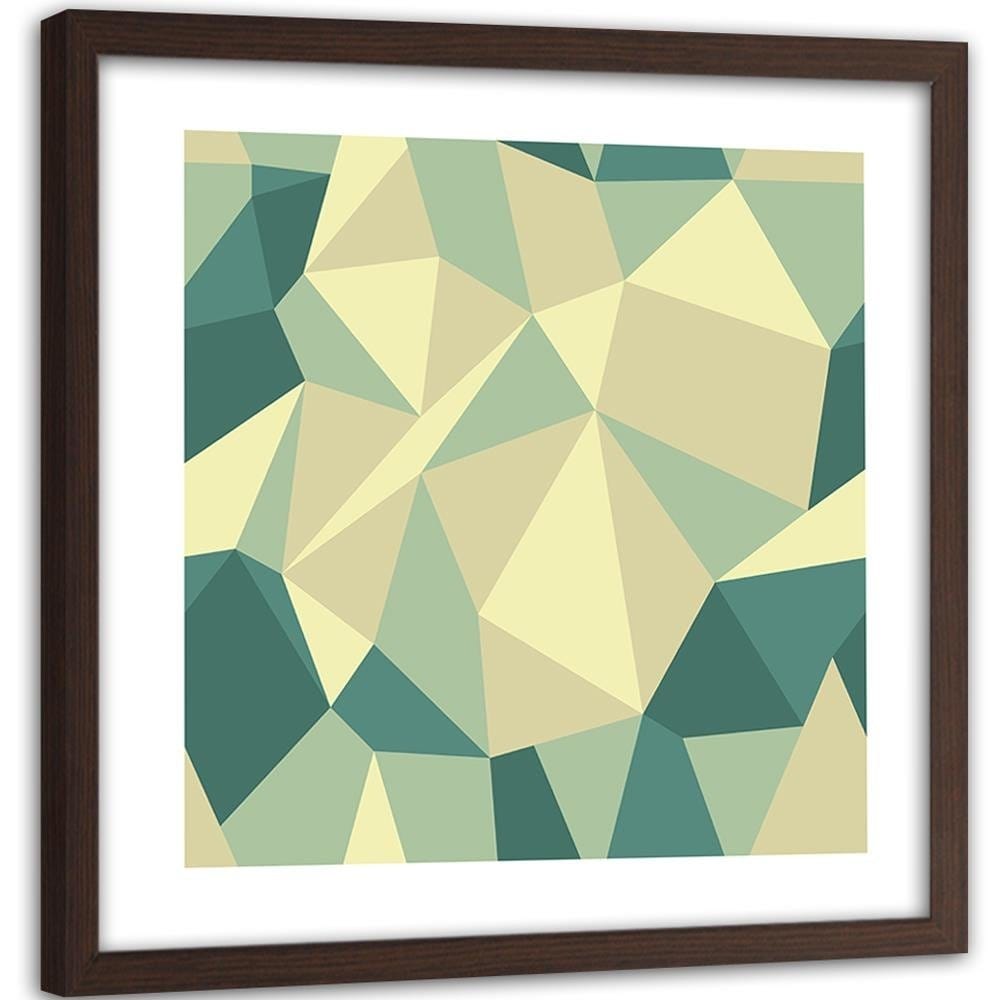 Glezna brūnā rāmī - Geometric Figures - Cubism 5 Home Trends DECO