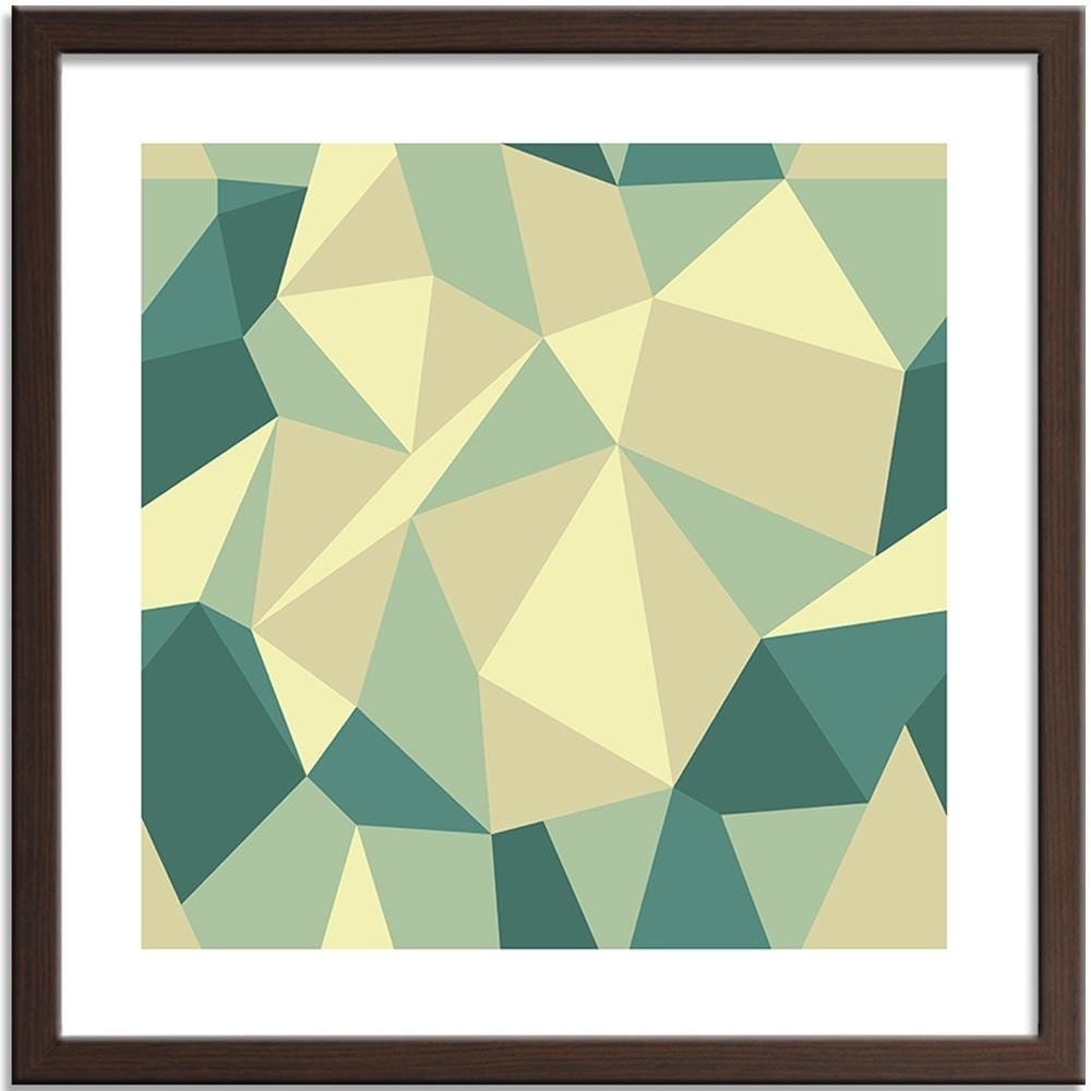 Glezna brūnā rāmī - Geometric Figures - Cubism 5 Home Trends DECO