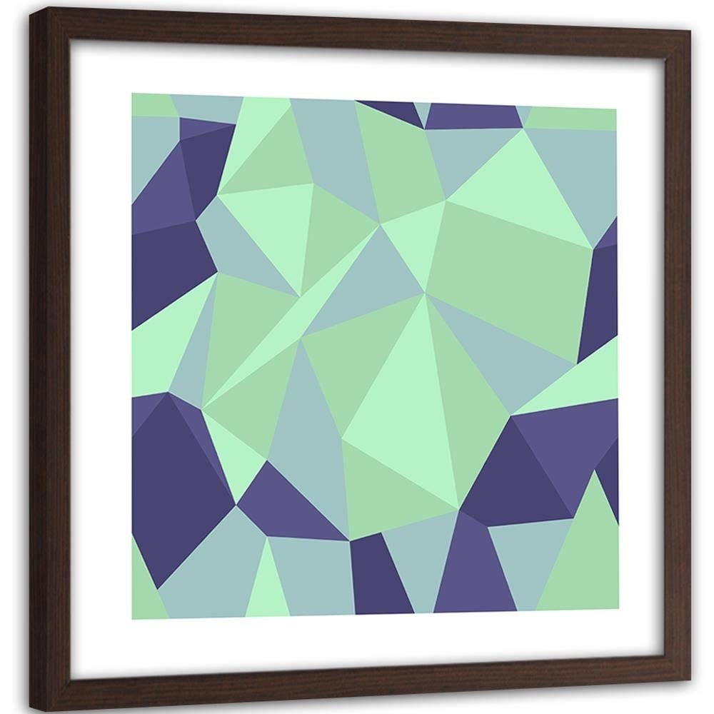Glezna brūnā rāmī - Geometric Figures - Cubism 6 Home Trends DECO