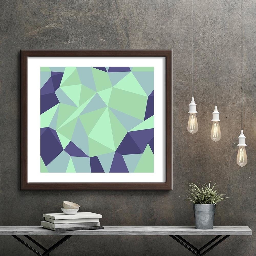 Glezna brūnā rāmī - Geometric Figures - Cubism 6 Home Trends DECO
