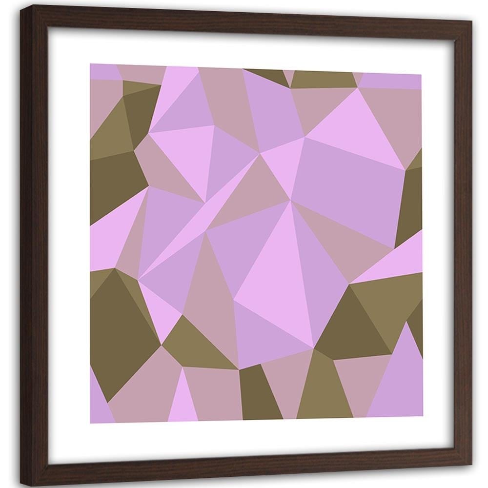 Glezna brūnā rāmī - Geometric Figures - Cubism 7 Home Trends DECO