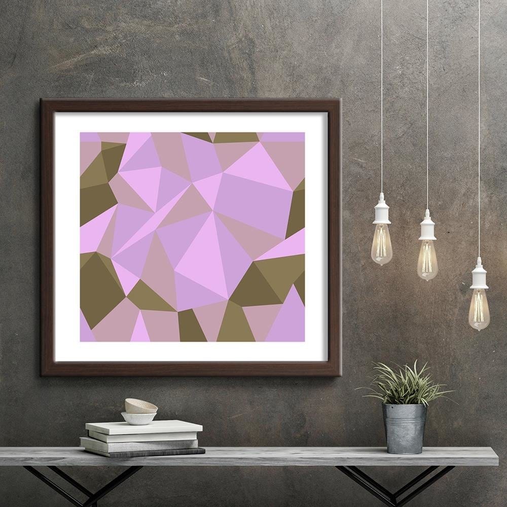 Glezna brūnā rāmī - Geometric Figures - Cubism 7 Home Trends DECO