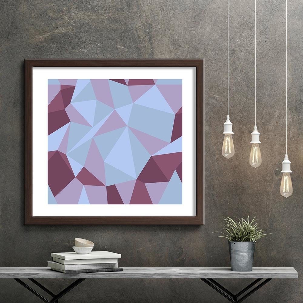 Glezna brūnā rāmī - Geometric Figures - Cubism 8 Home Trends DECO