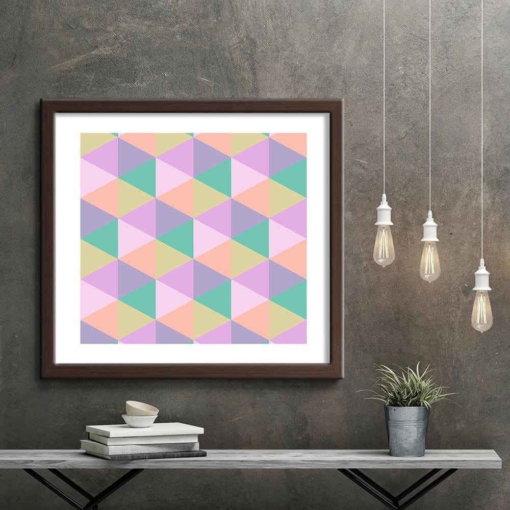 Glezna brūnā rāmī - Geometric Forms 1 Home Trends DECO