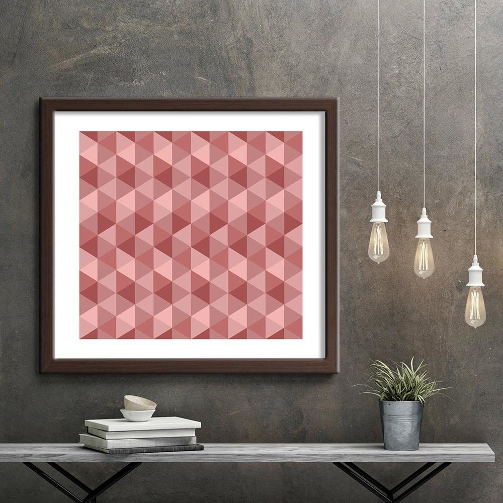 Glezna brūnā rāmī - Geometric Forms 3 Home Trends DECO