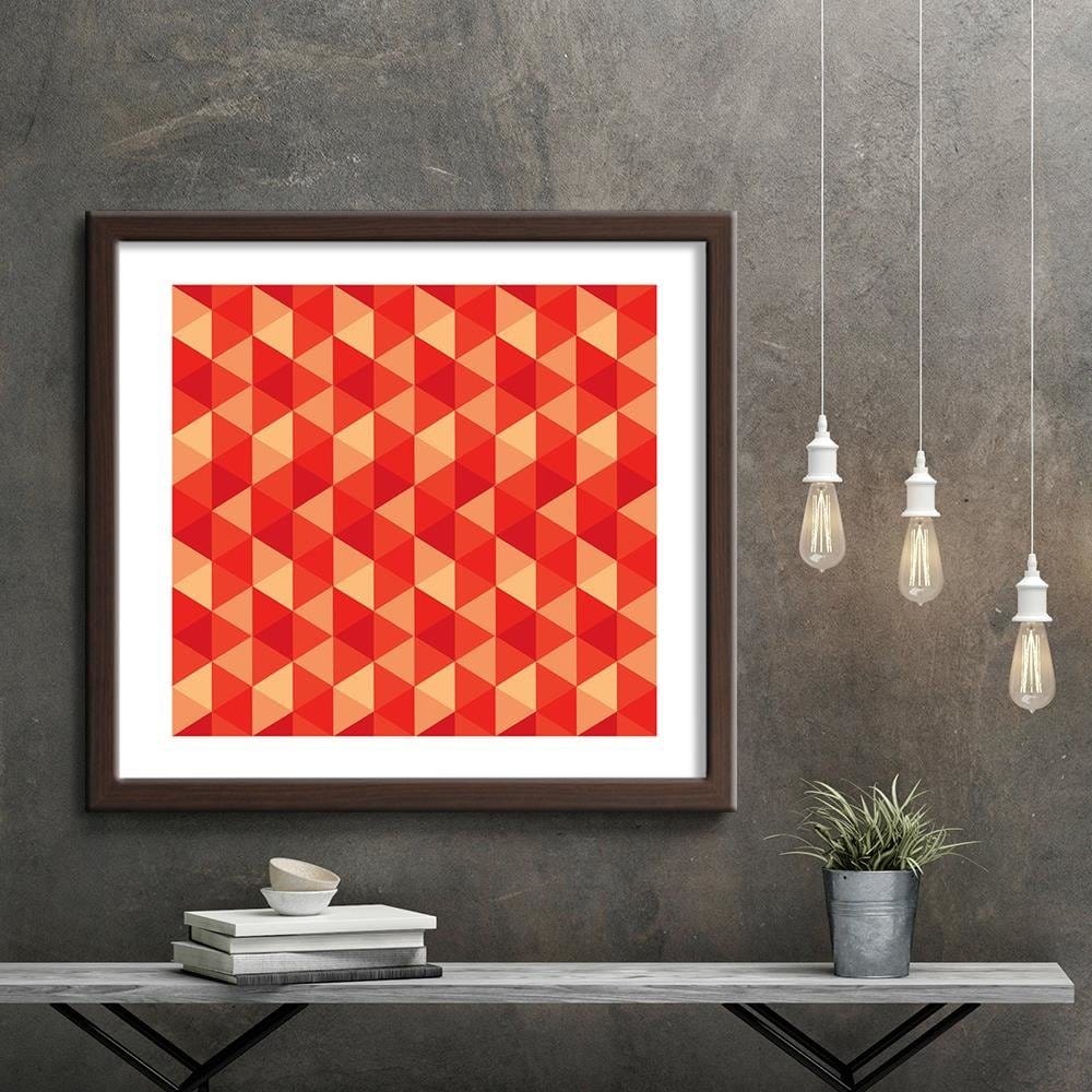 Glezna brūnā rāmī - Geometric Forms 4 Home Trends DECO