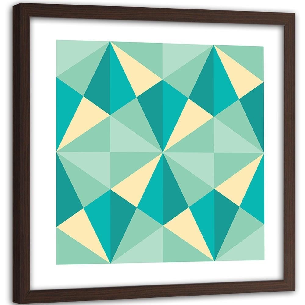 Glezna brūnā rāmī - Geometric Pattern 1 Home Trends DECO