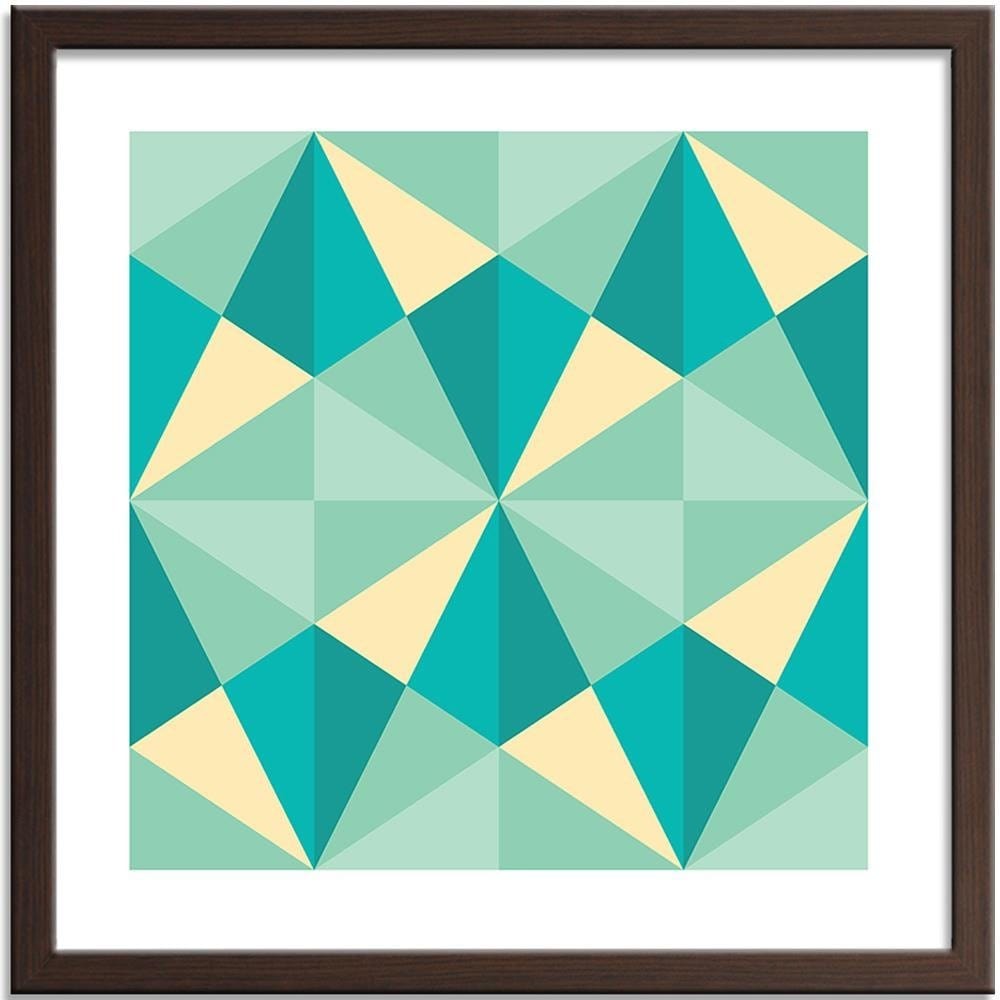 Glezna brūnā rāmī - Geometric Pattern 1 Home Trends DECO