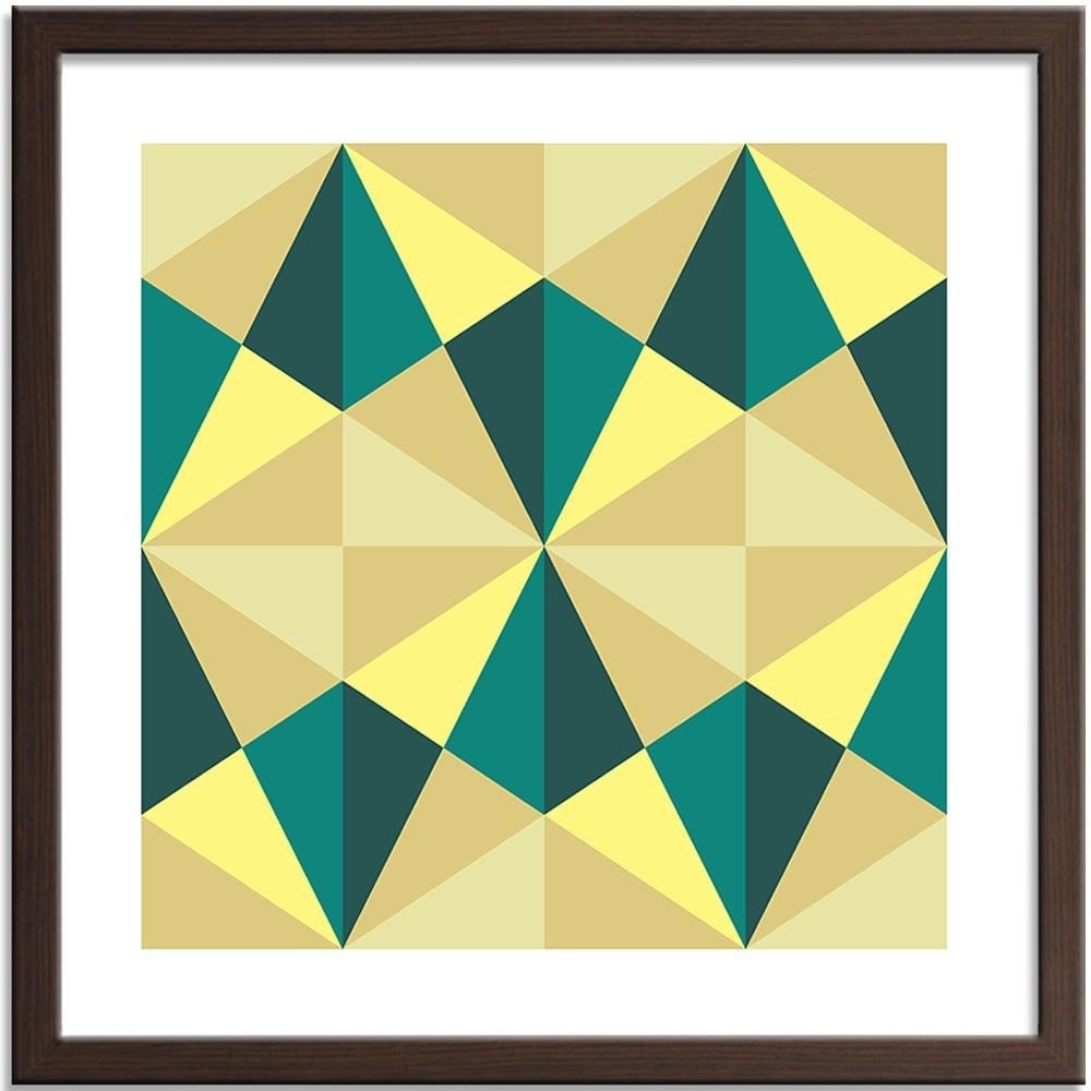 Glezna brūnā rāmī - Geometric Pattern 2 Home Trends DECO