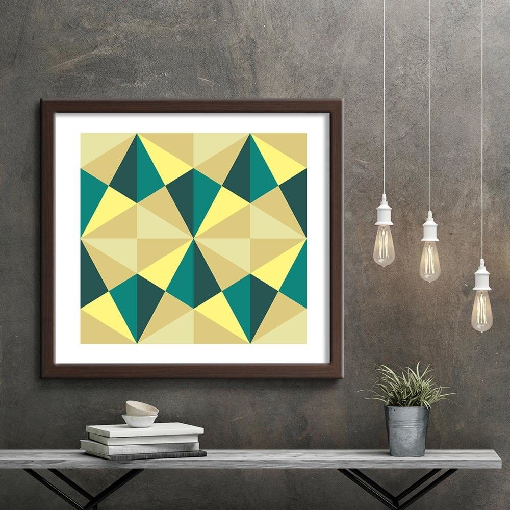 Glezna brūnā rāmī - Geometric Pattern 2 Home Trends DECO