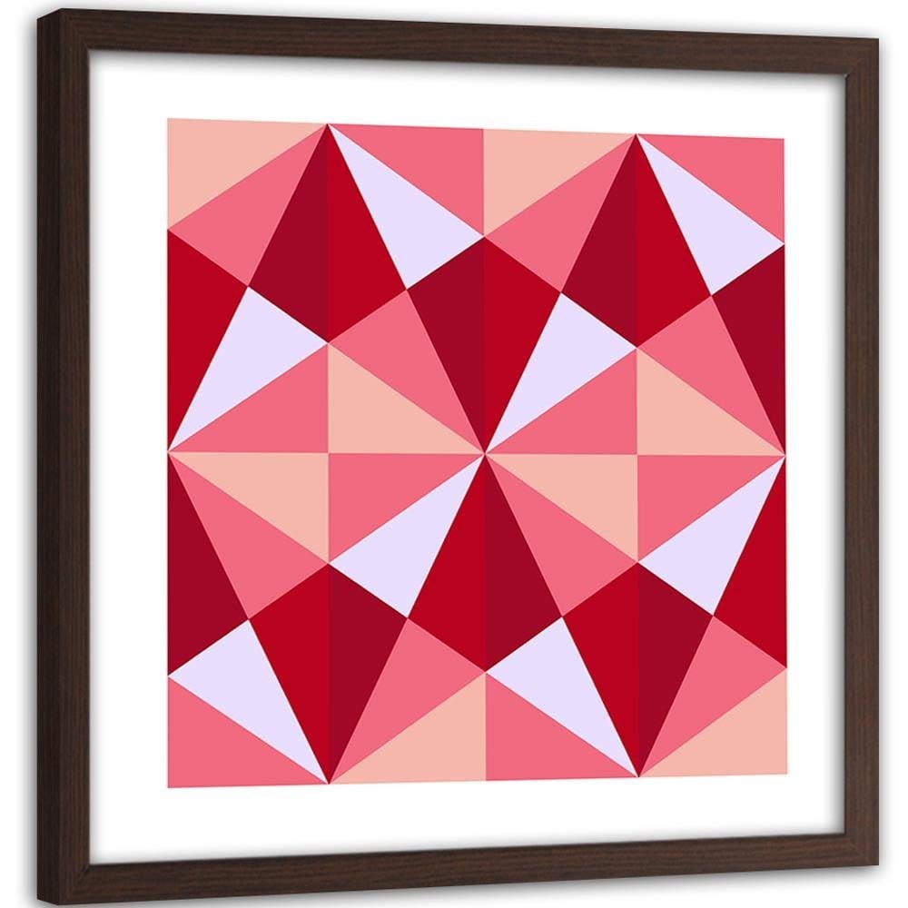 Glezna brūnā rāmī - Geometric Pattern 3 Home Trends DECO