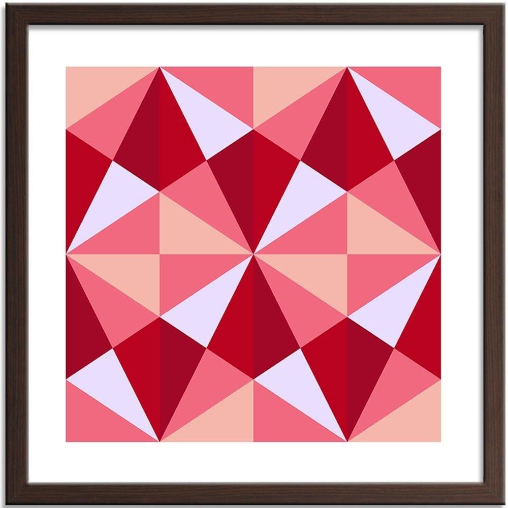Glezna brūnā rāmī - Geometric Pattern 3 Home Trends DECO