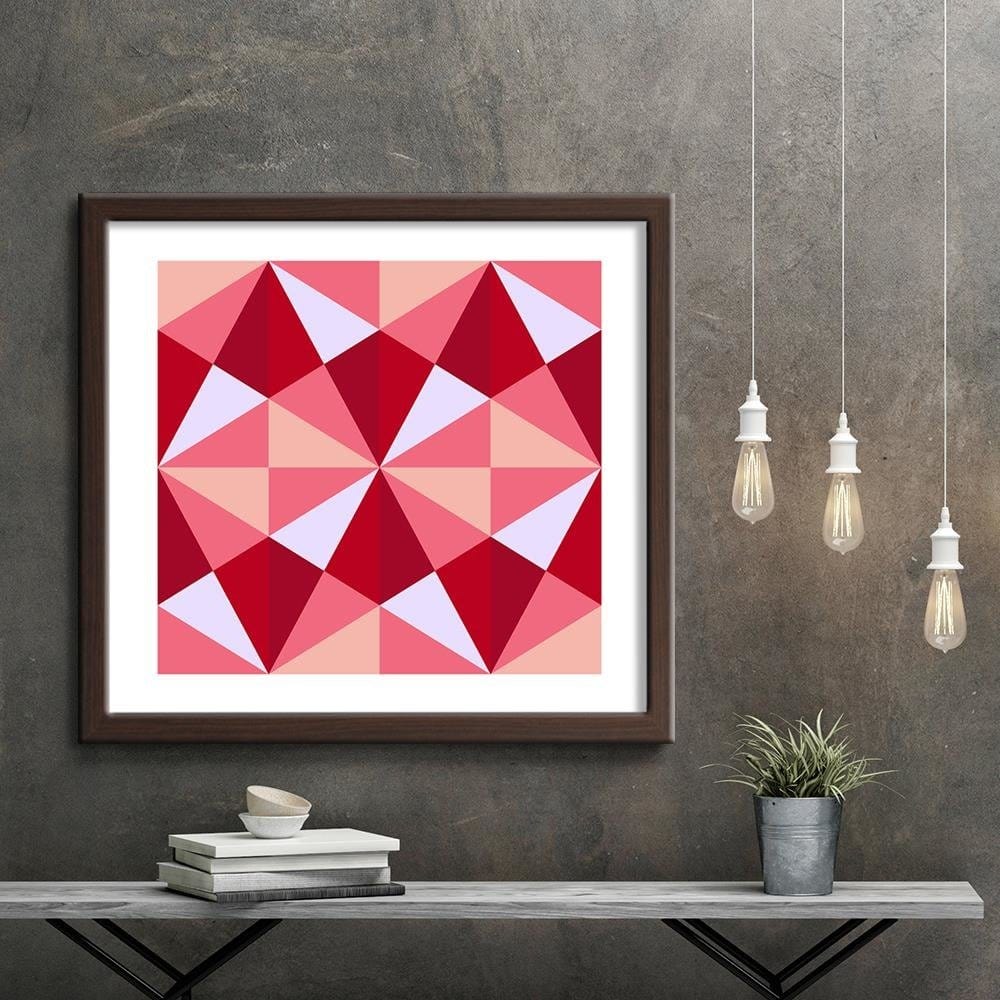 Glezna brūnā rāmī - Geometric Pattern 3 Home Trends DECO