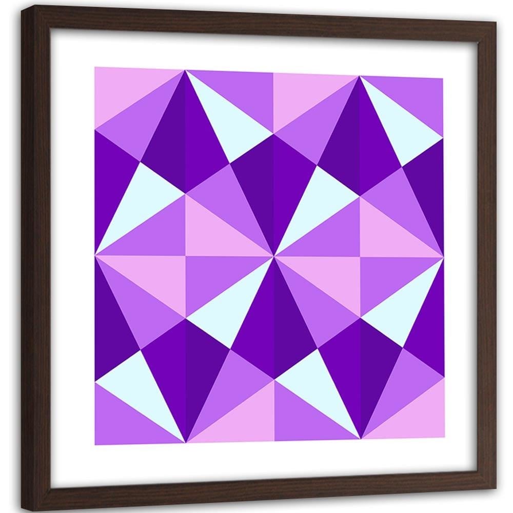 Glezna brūnā rāmī - Geometric Pattern 4 Home Trends DECO