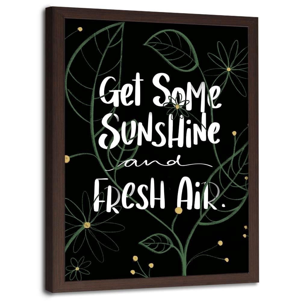 Glezna brūnā rāmī - Get Some Sunshine Home Trends DECO