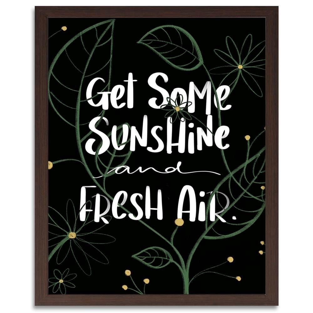 Glezna brūnā rāmī - Get Some Sunshine Home Trends DECO