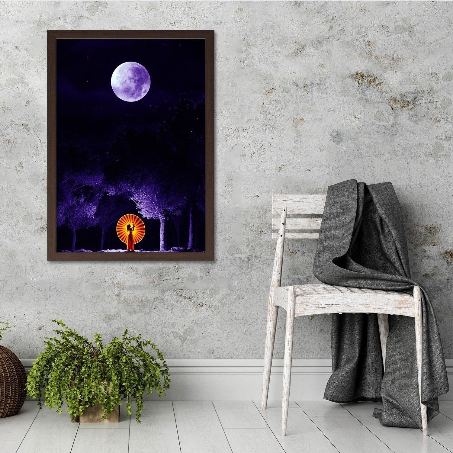 Glezna brūnā rāmī - Giclée Art Print Purple Home Trends DECO