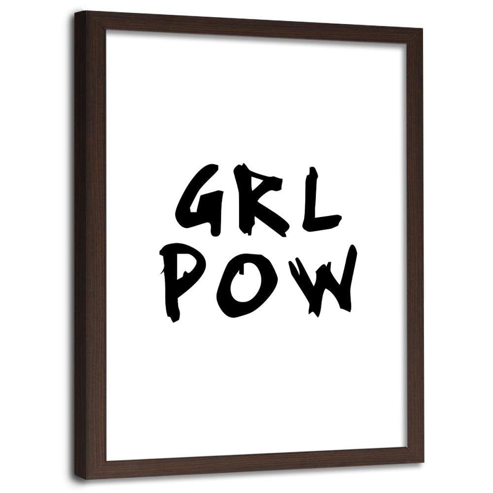 Glezna brūnā rāmī - Girl Power Home Trends DECO