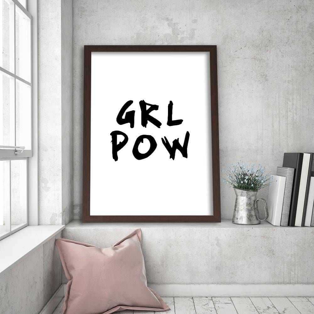 Glezna brūnā rāmī - Girl Power Home Trends DECO