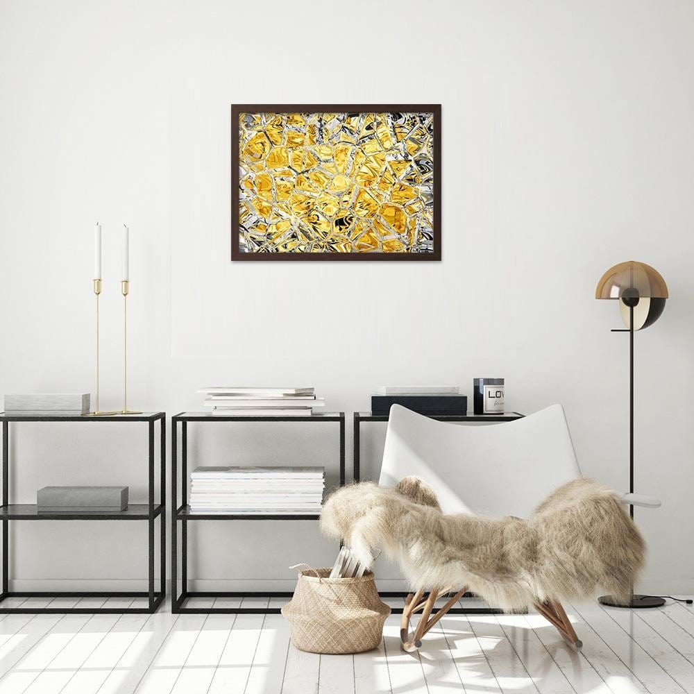 Glezna brūnā rāmī - Glass Mosaic Home Trends DECO