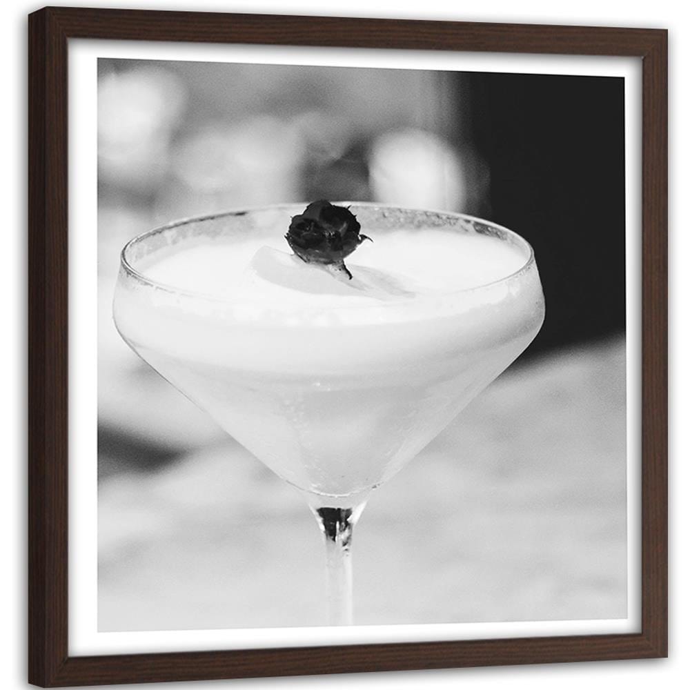 Glezna brūnā rāmī - Glass With A Drink 2 Home Trends DECO