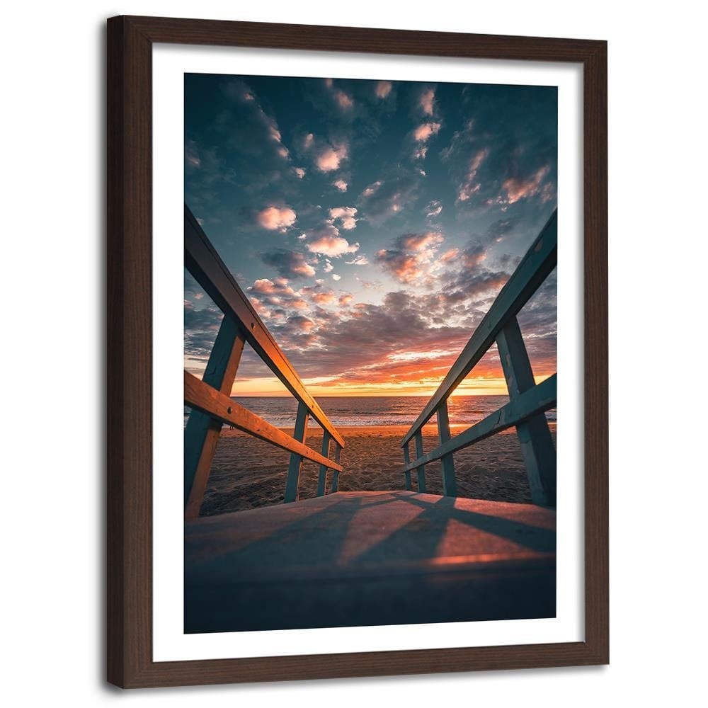 Glezna brūnā rāmī - Going To The Beach Home Trends DECO